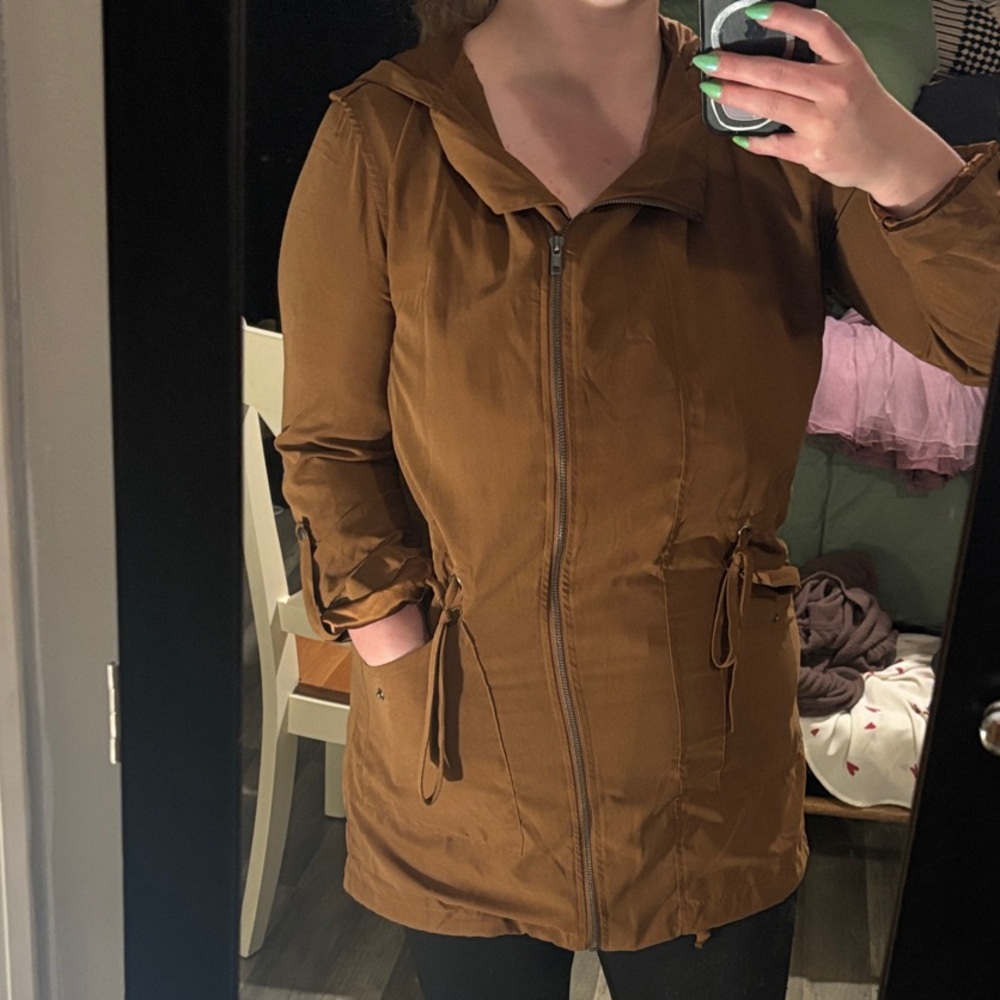 Staccato Hooded Utility Jacket in Chestnut Brown